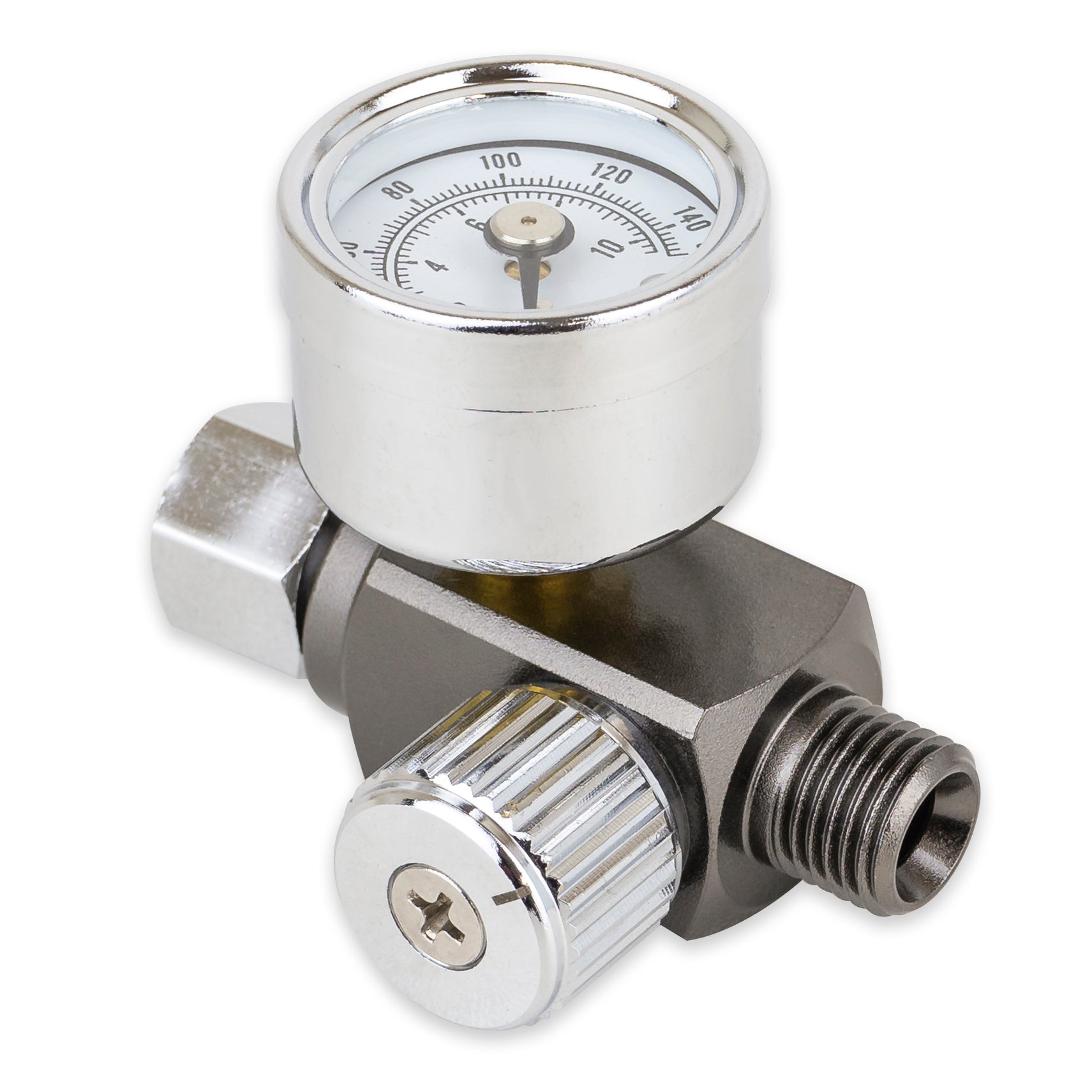 Details about   1/4" BSP Air Regulator Valve Tool Tail Pressure Gauge w/ Nozzle Fit For Spray 