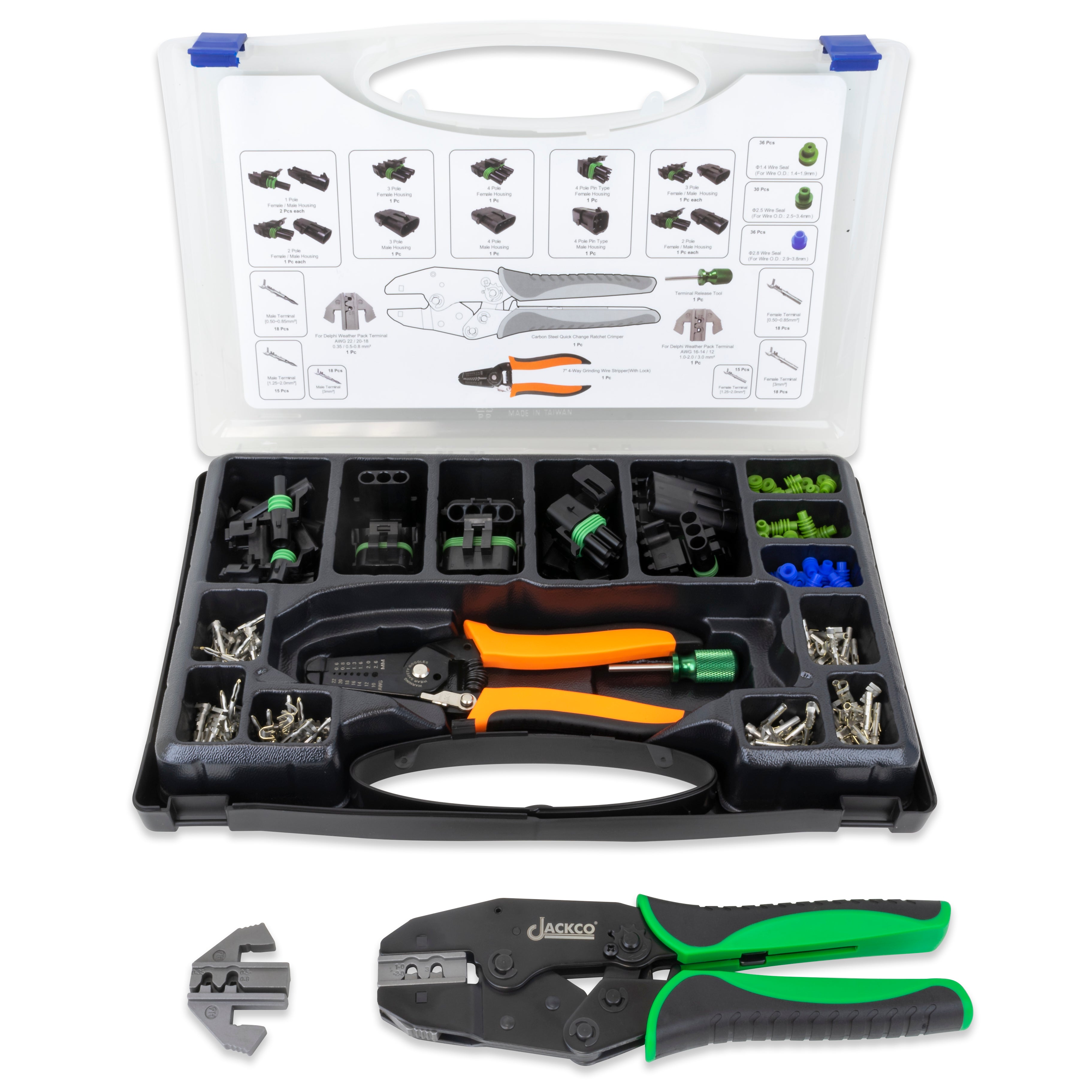 7pc Deutsch Terminal Release/Removal Tool Kit - 4, 8, 12, 14, 16, and – Tool  Guy Republic