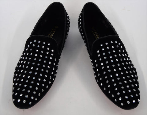 black shoes with crystals