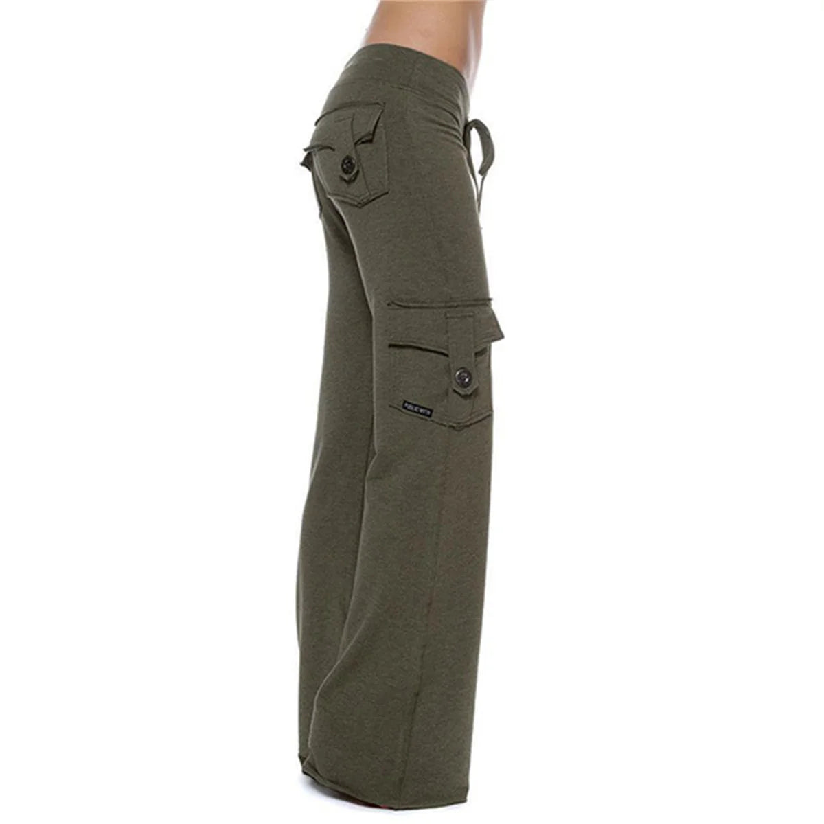 Women's Cargo Pants: Elastic Wide Leg trousers for Sports & Jogging - Image 4