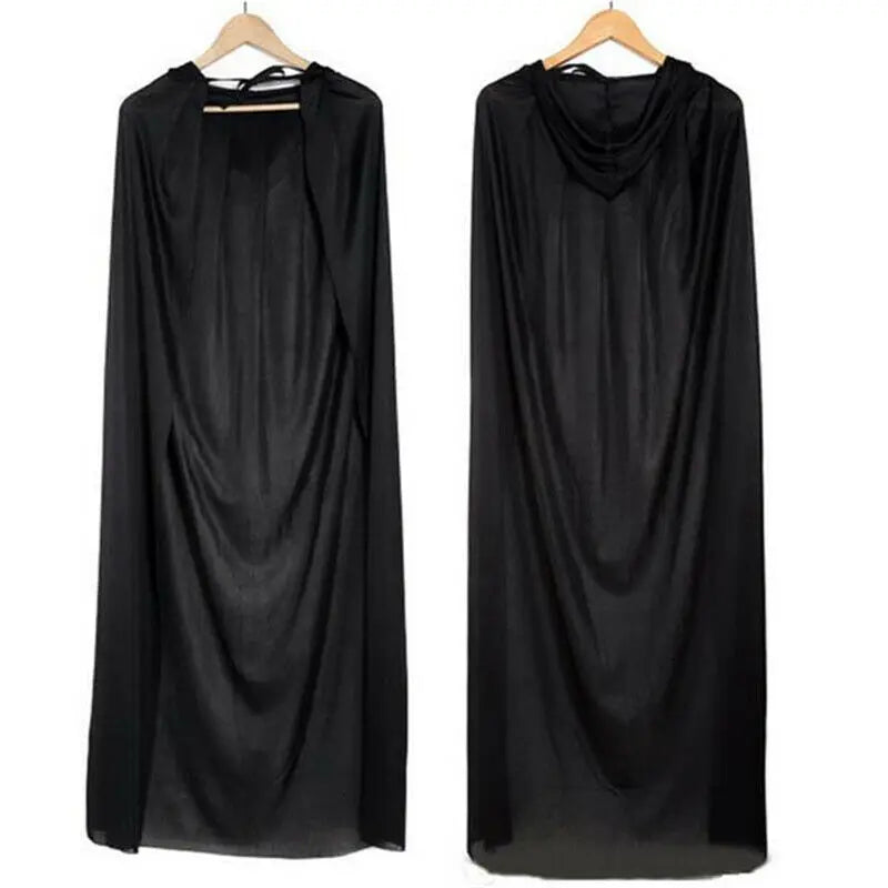 Black Hooded Cape for Adult Halloween Costumes