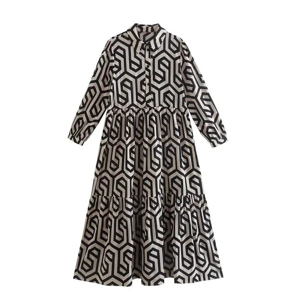 Boho floral maxi dress: puff sleeve summer beach sundress - Image 2