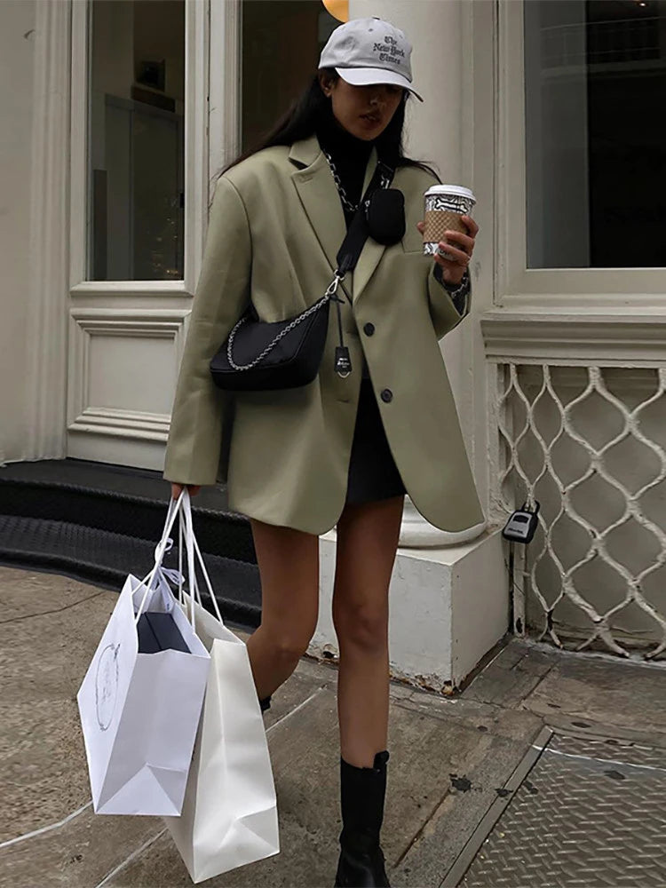Women's Oversized Backless Blazers for Autumn Winter Fashion - Image 4