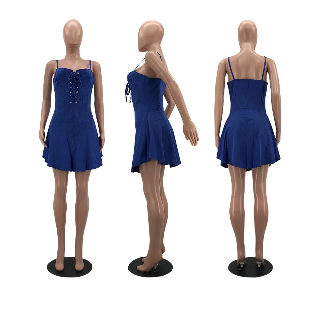 Strapless Mini Dress with Ruffle Details for Night Club - Image 8