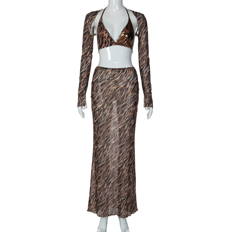 Summer Leopard Print Women's Co-ord Sets. - Image 6