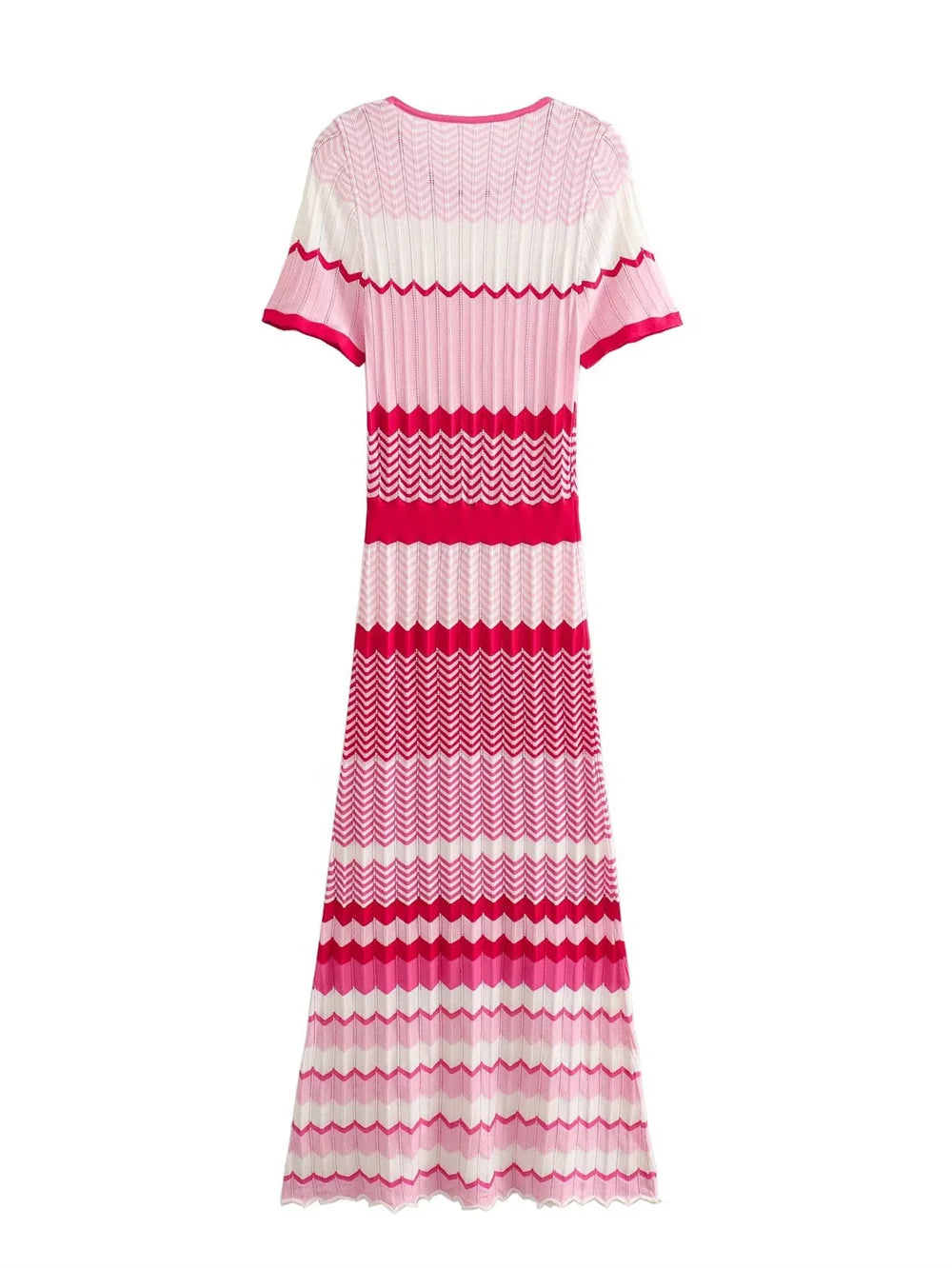 Striped Knit Maxi Dress: Casual yet chic bodycon long dress - Image 4