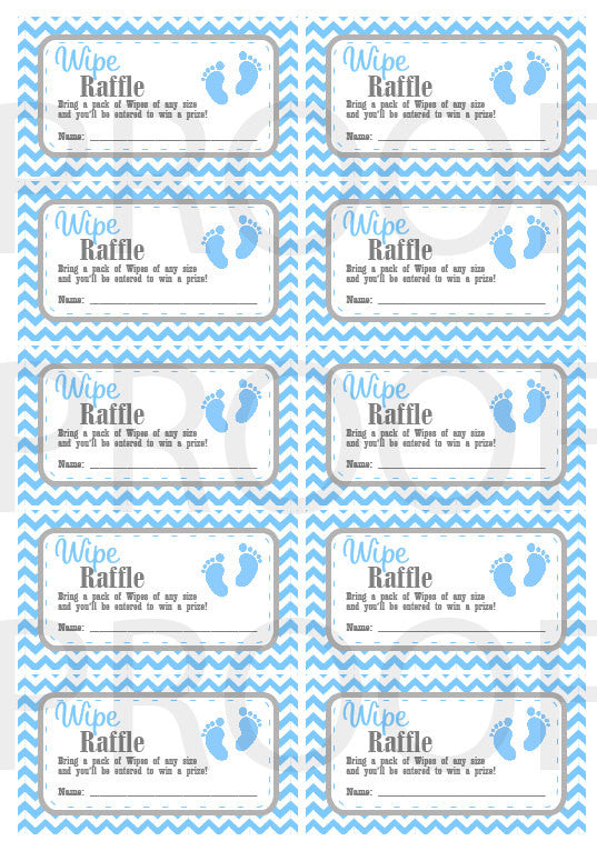 wipe raffle tickets printable baby shower raffle tickets