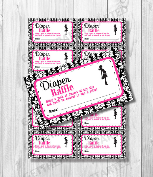 diaper raffle tickets printable baby shower raffle