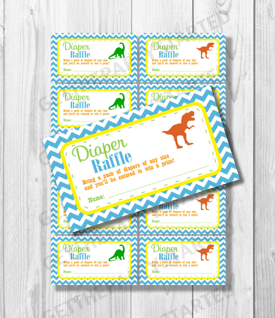 diaper raffle tickets printable baby shower raffle tickets dinosau