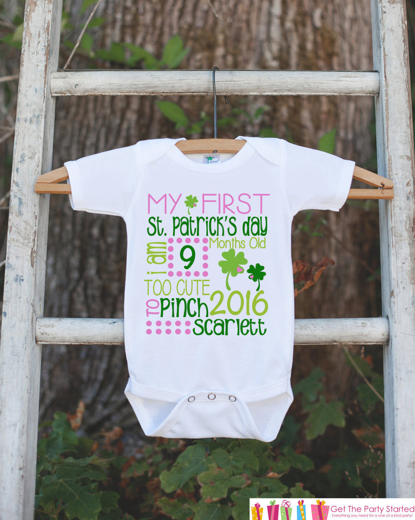 baby girl first st patrick's day outfit