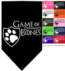Game of Bones Bandana Scarf in 10 color choices for dogs and cats