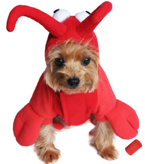 Plush Red Lobster Costume for Dogs