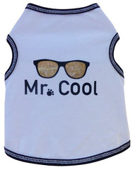 Mr. COOL Tank Tee in color White for dogs