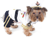 Admiral Deluxe Yachting Dog's Costume With Hat for dogs