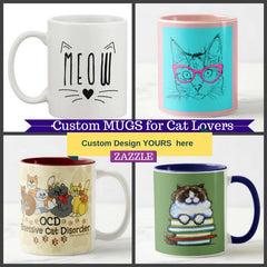 Custom Design Pet themed mugs  personalize gifts for dog and cat lovers 
