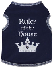 Ruler of The House Dog's Tank Top in color Navy for dogs