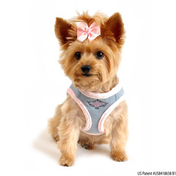 American River Denim Jean Pink Minky Plush Harness Vest – Daisey's ...