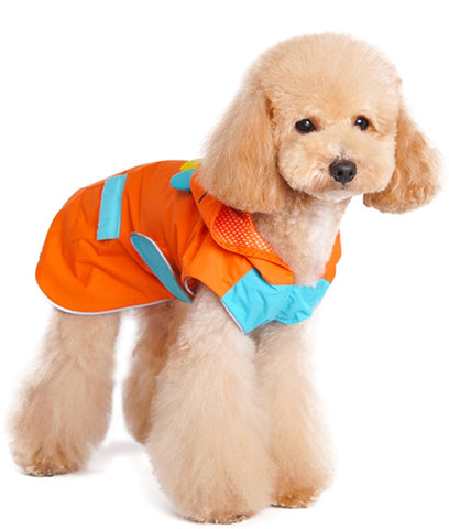 Cute Little Monster Hooded Raincoat for Dogs in color Orange – Daisey's ...
