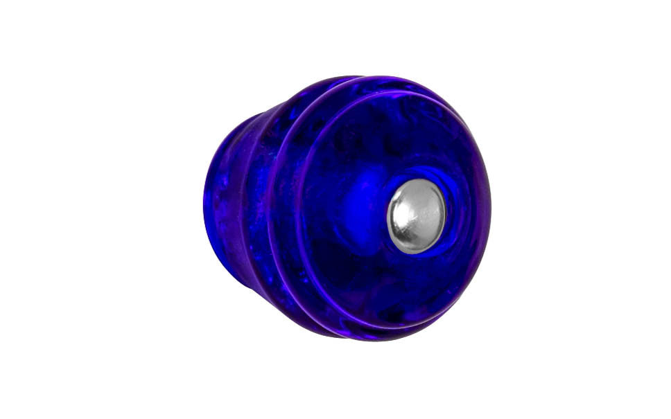 Beehive Style Glass Knob Cobalt Blue Hardwick Sons