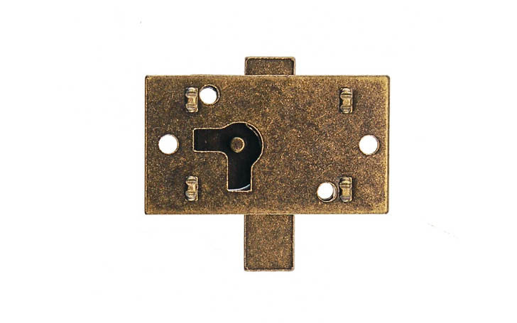 Surface Cabinet Lock Antique Brass Finish Hardwick Sons