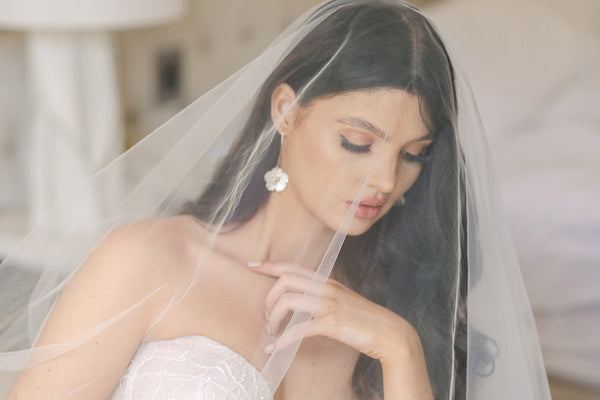 Blusher veil for wedding to wear over the face