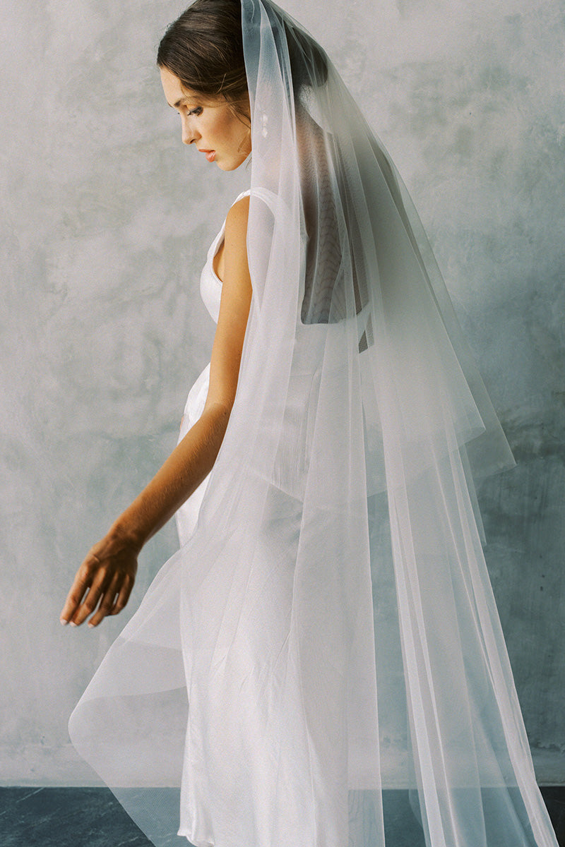 LAYLA Veil, Two Tier Veil, Veil, Fingertip Veil, Sheer Veil, Wedding Veil,  Bridal Veil, Made in Australia. 