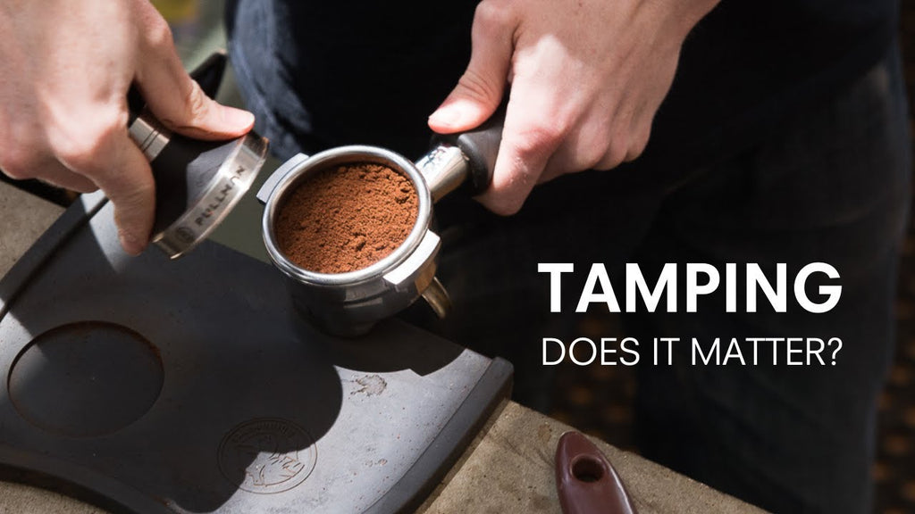 Barista Tamping Portafilter with manual tamper