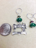 Singer Sewing Machine Stitch Marker Set, Gift for Knitters , Stitch Markers - Jill's Beaded Knit Bits, Jill's Beaded Knit Bits
 - 3