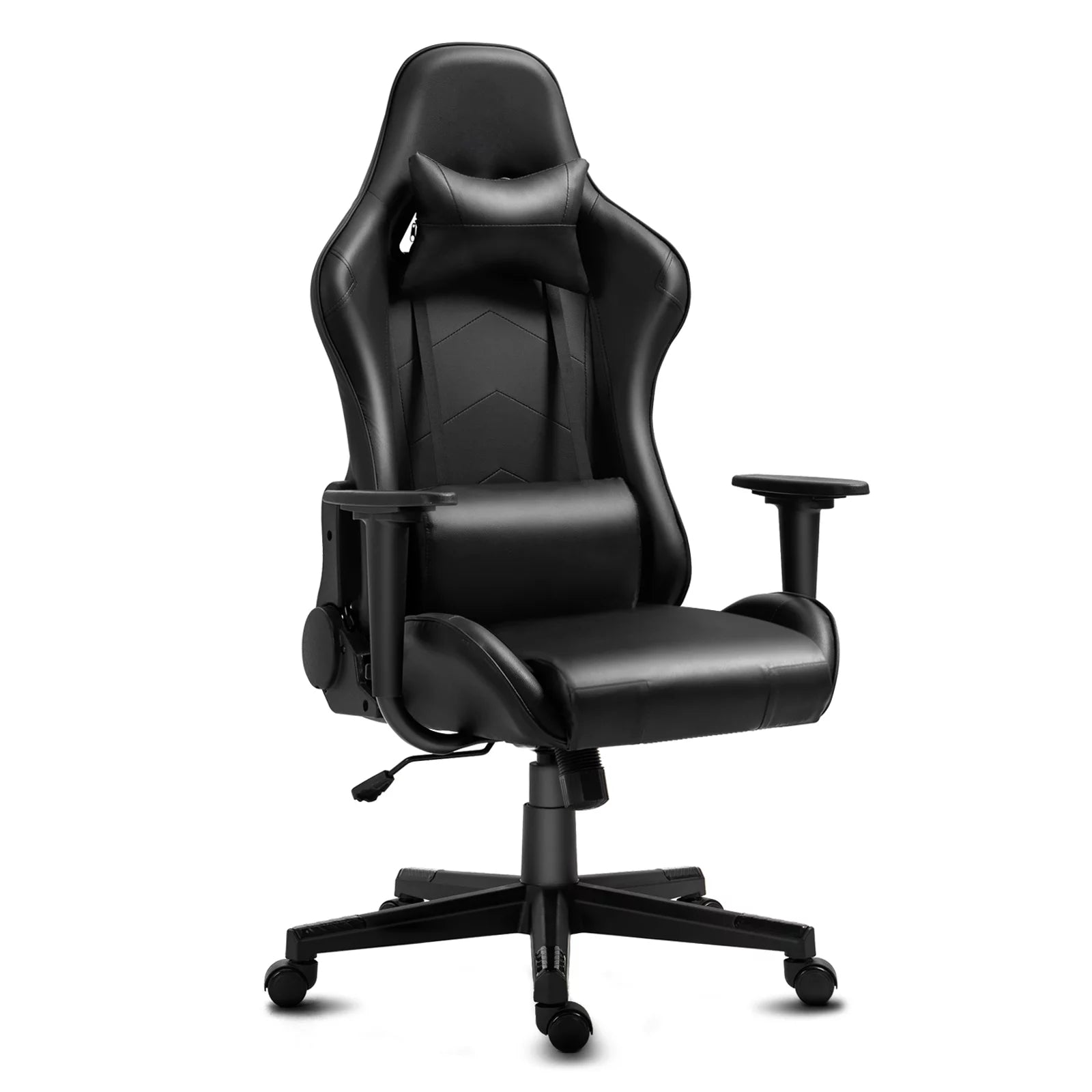 Gaming Chair Office Desk Chair Ergonomic Reclining Computer Chair Height Adjustable Swivel Recliner with Headrest Lumbar Support, Pink White