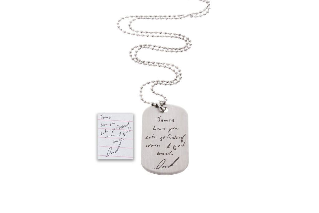 dog tag necklace custom engraving