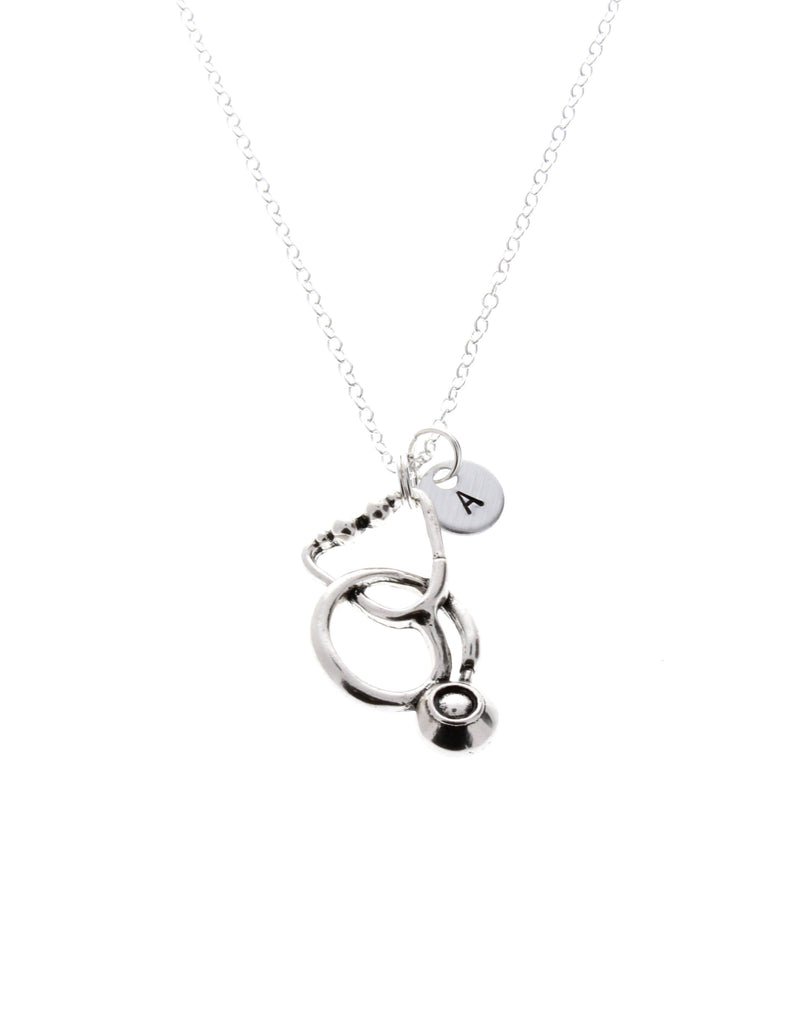 Stethoscope Necklace With Initial – Anomaly Creations & Designs, Inc.
