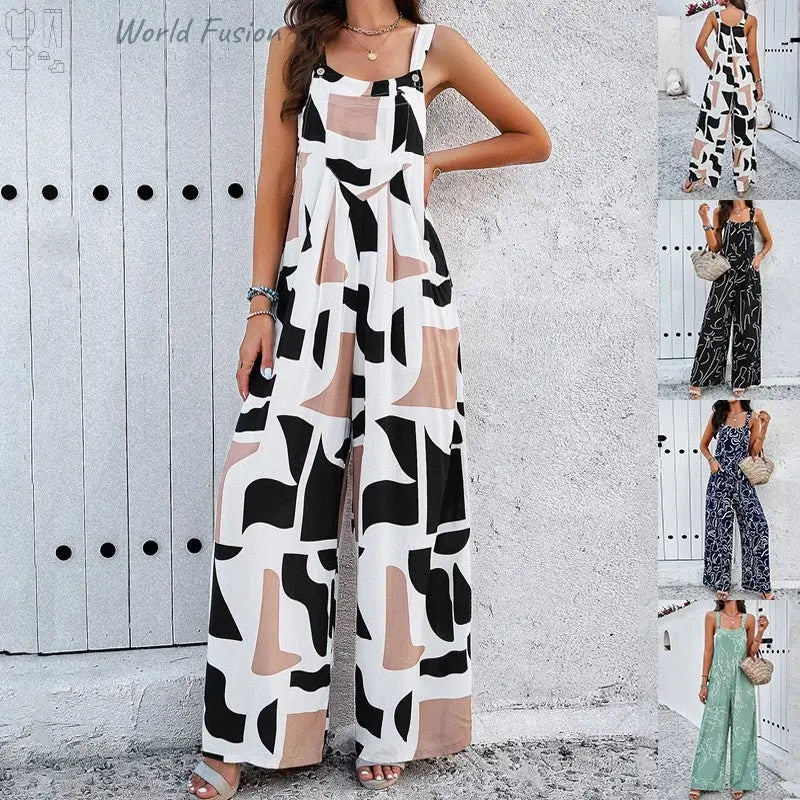 Fashion Print Jumpsuit - World Fusion