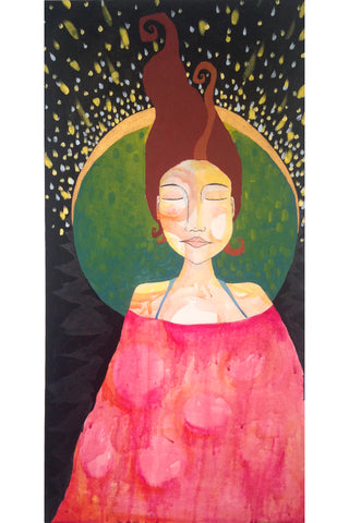 Powerful goddess painting by Lea K. Tawd