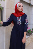 Casual Ethnic Embroidery Maxi Dress - E-Modesta