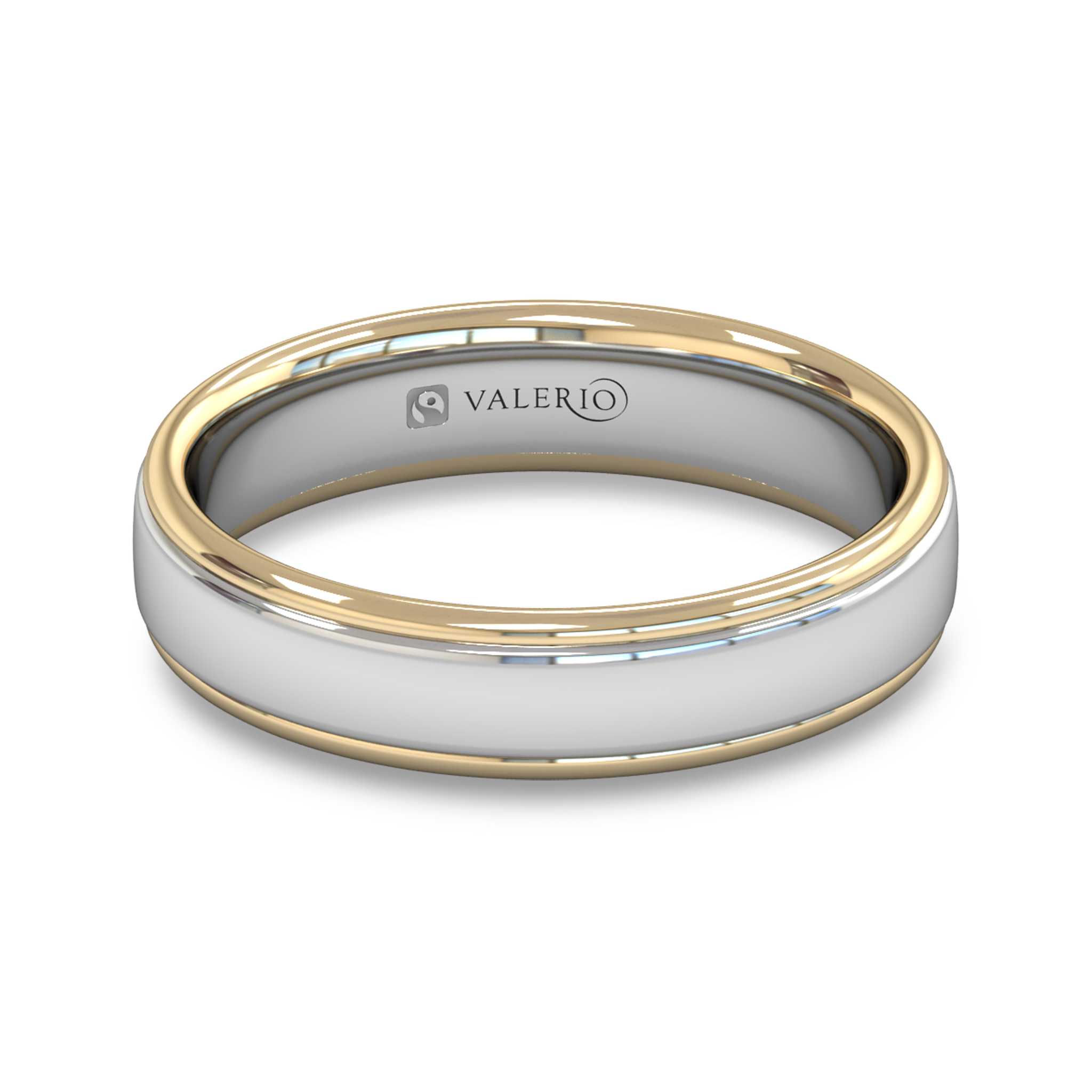 Fairtrade Gold Two Color Classic Wedding Ring in Two Tone