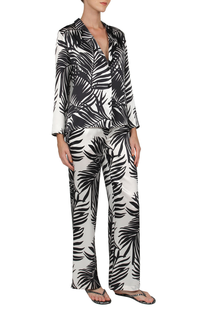 Silk Printed Pants – Marie France Van Damme