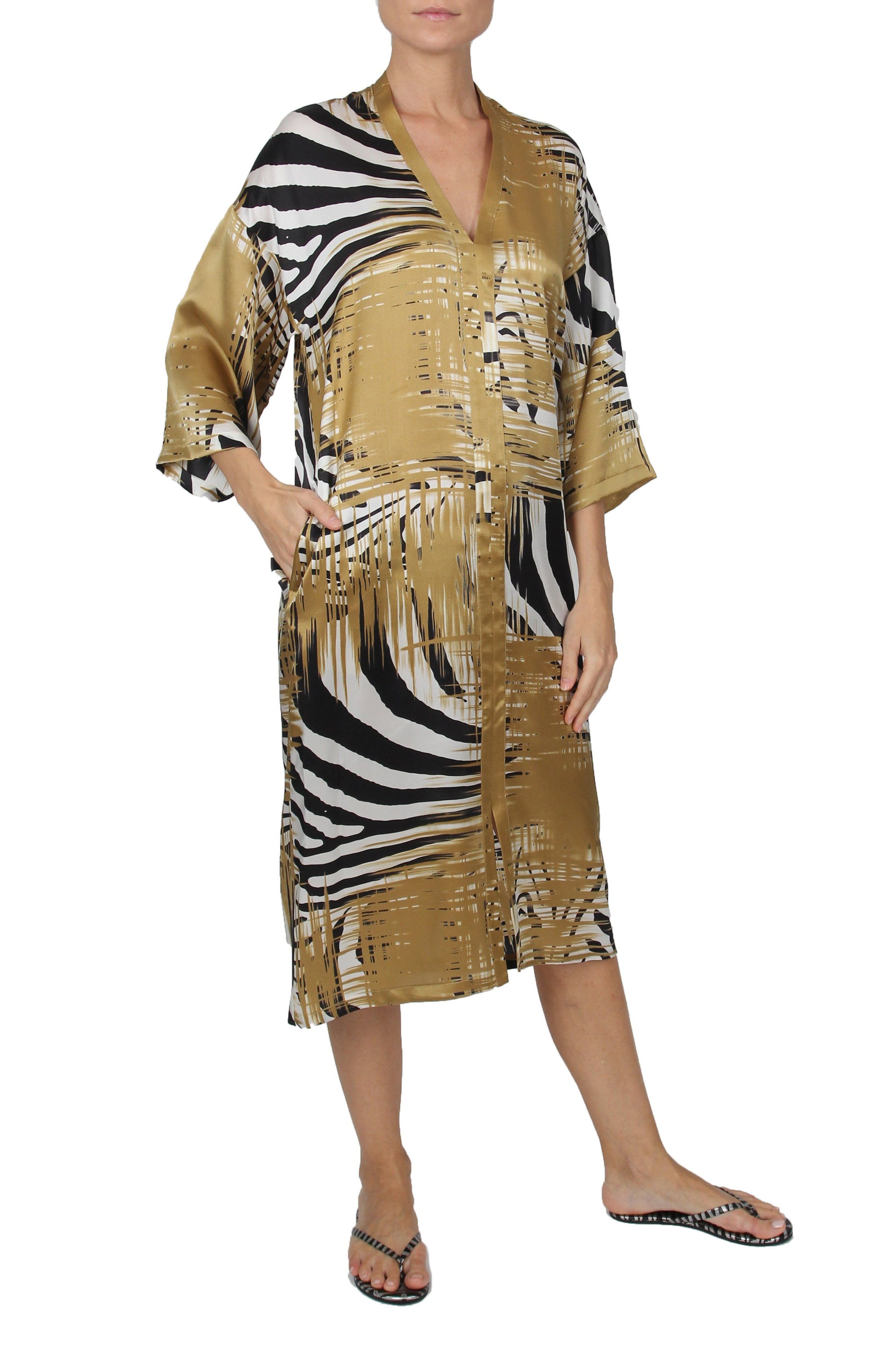 long sleeve printed midi dress