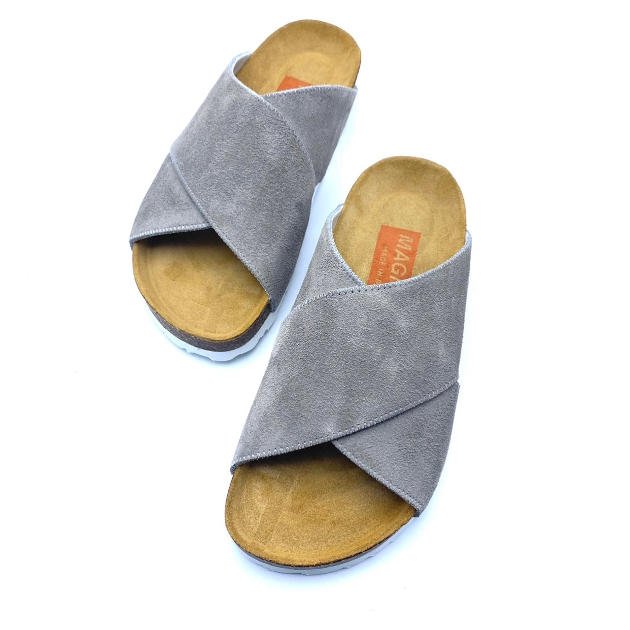 Una Sandals Italian Suede Grey