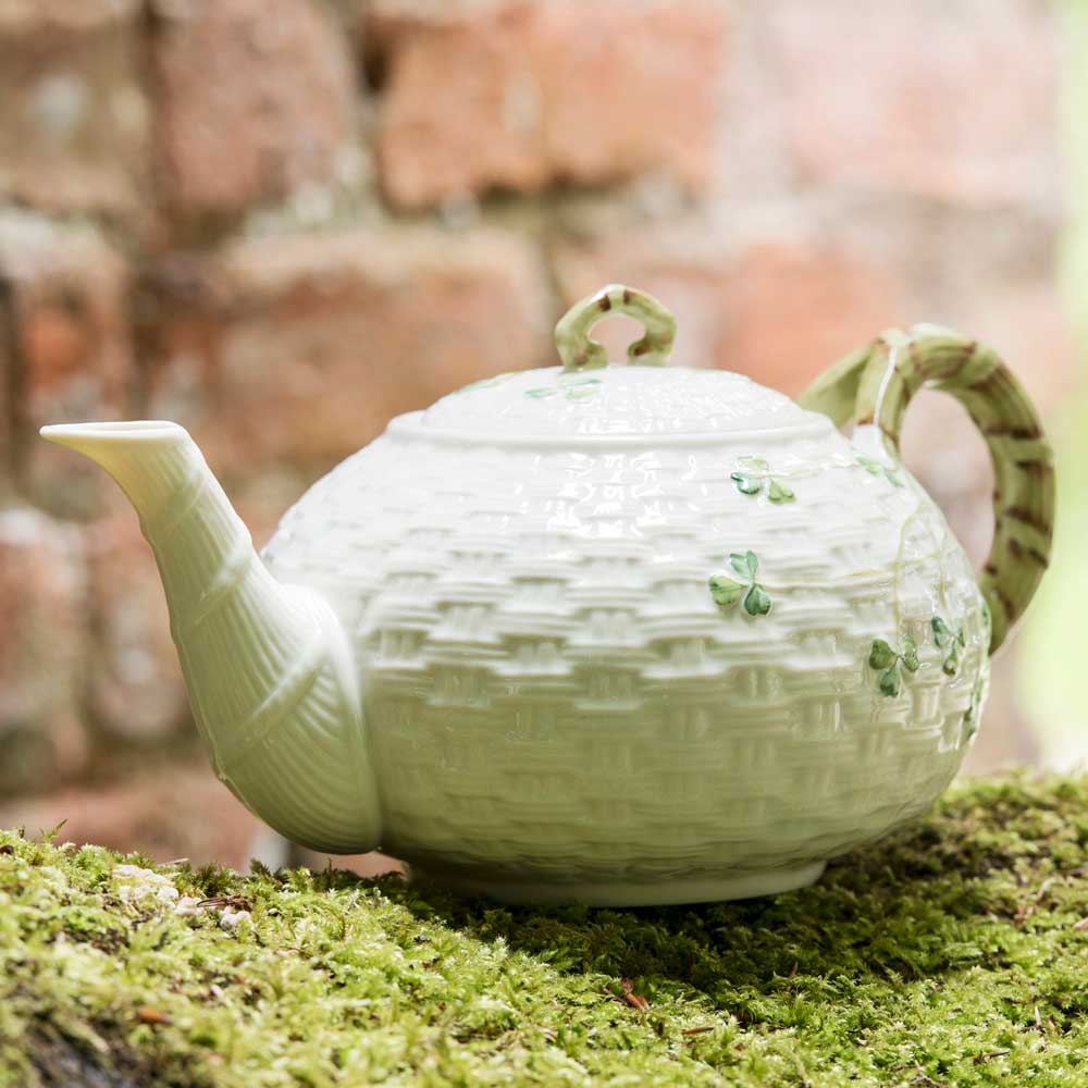 Belleek Shamrock Teapot