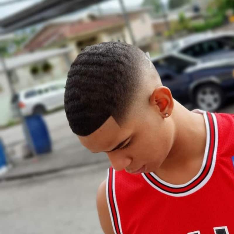 Man with a 180 waves haircut