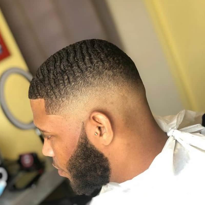 Man with a 180 waves haircut