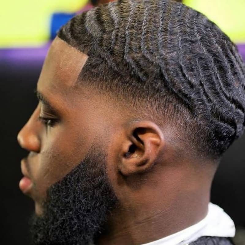 Man with a 180 waves haircut