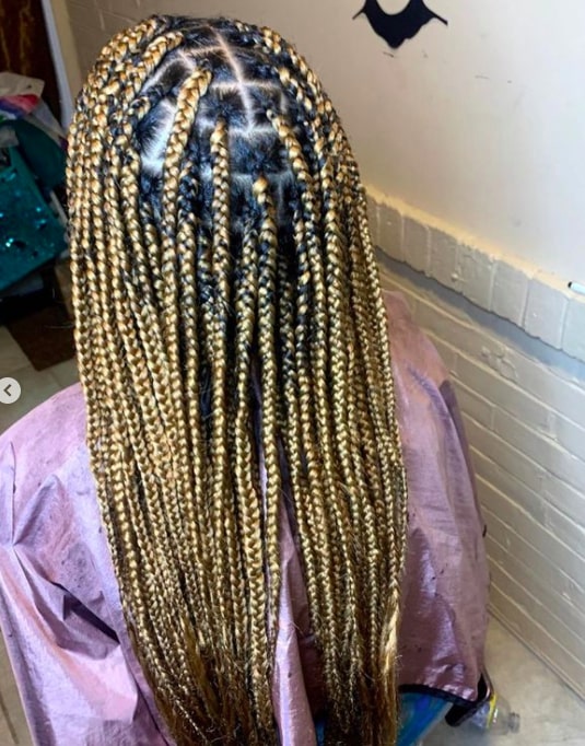 Knotless Blonde Box Braids