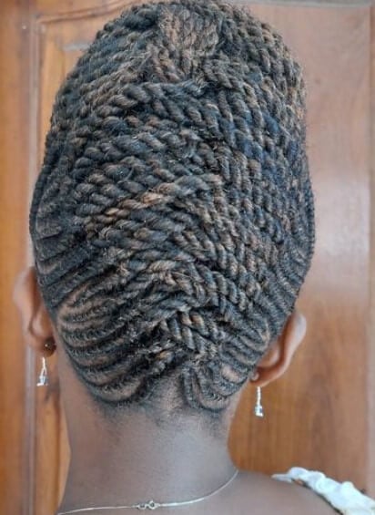 mohawk braid short hair