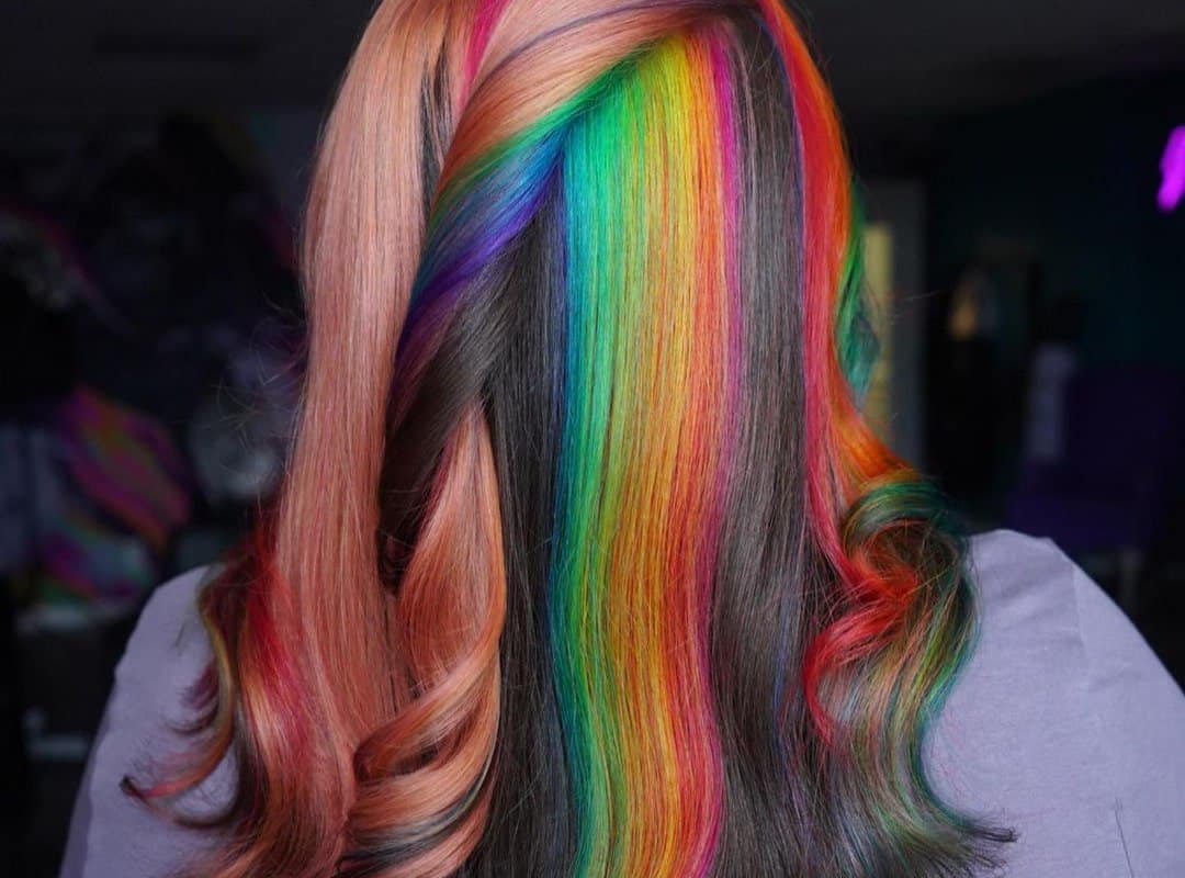 Brown Hair with a Rainbow hidden