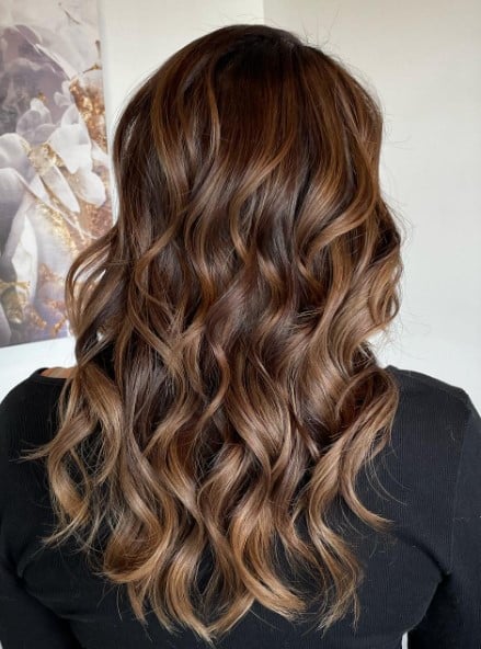 balayage on black hair