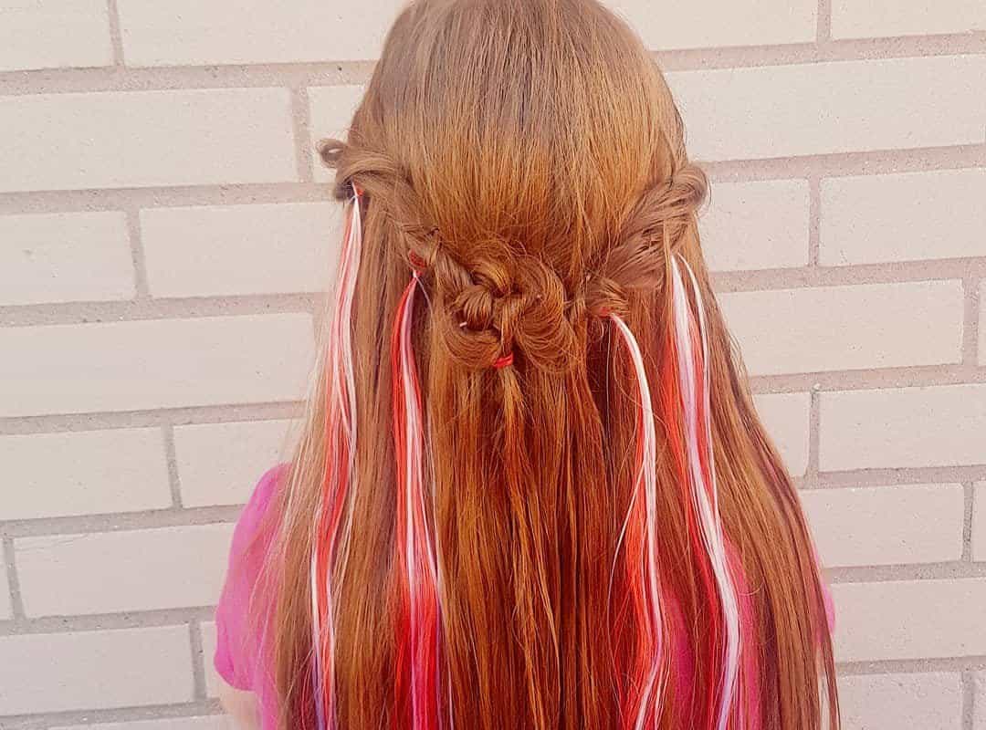 girl with brown and white-red Celtic Knot