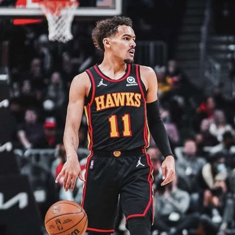 Trae Young plays basketballl