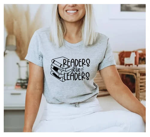 Picture of Readers Are Leaders Shirt, Teacher Shirt, Preschool Teacher Shirt, School Librarian Shirt, Readers Shirts, School Shirt, Book Lover Gift