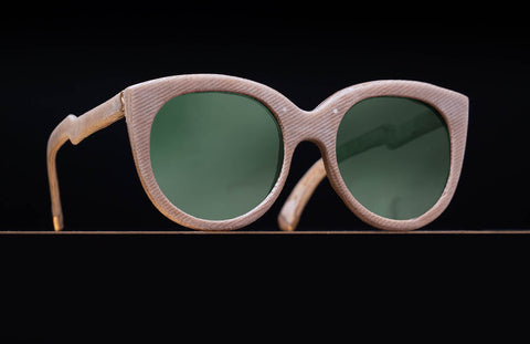Mosevic Halley Sunglasses in Undyed Denim with Zeiss Polarised Lenses